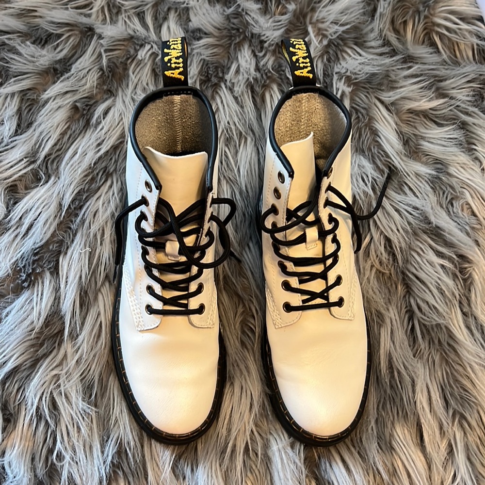 White platform Doc Martens size 38. Worn once
